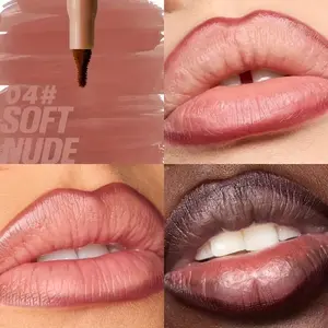 Long-lasting Waterproof Lip Liner, Makeup, Matte effect, non-sticky formula, available in multiple colors, creamy texture, provides precise lip contours, suitable for daily use and special occasions, safe for sensitive skin