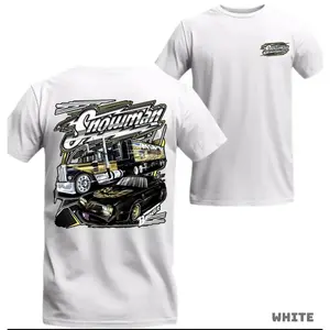 Smokey And The Bandit Snowman graphic t-shirt – 100% soft cotton, colorful screen-printed design, unisex, ideal gift for movie fans, offers on TikTok Shop