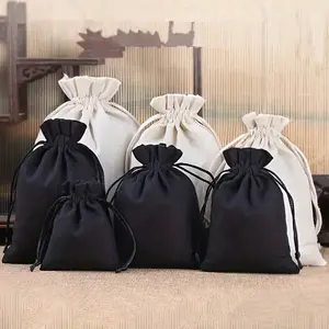 Canvas Drawstring Pouch, Linen Drawstring Storage Bag, Jewelry Gift Packaging, Small Toy Cloth Bag, Practical Drawstring Bag
