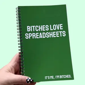 Bitches Love Spreadsheets Notebook