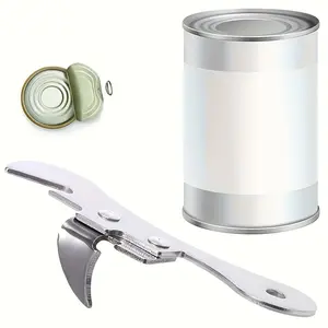1/5Pcs Stainless Steel Manual Can Opener, Multifunctional Tin Opener with Ergonomic Handle &  Bottle Opener, Essential Kitchen Gadget
