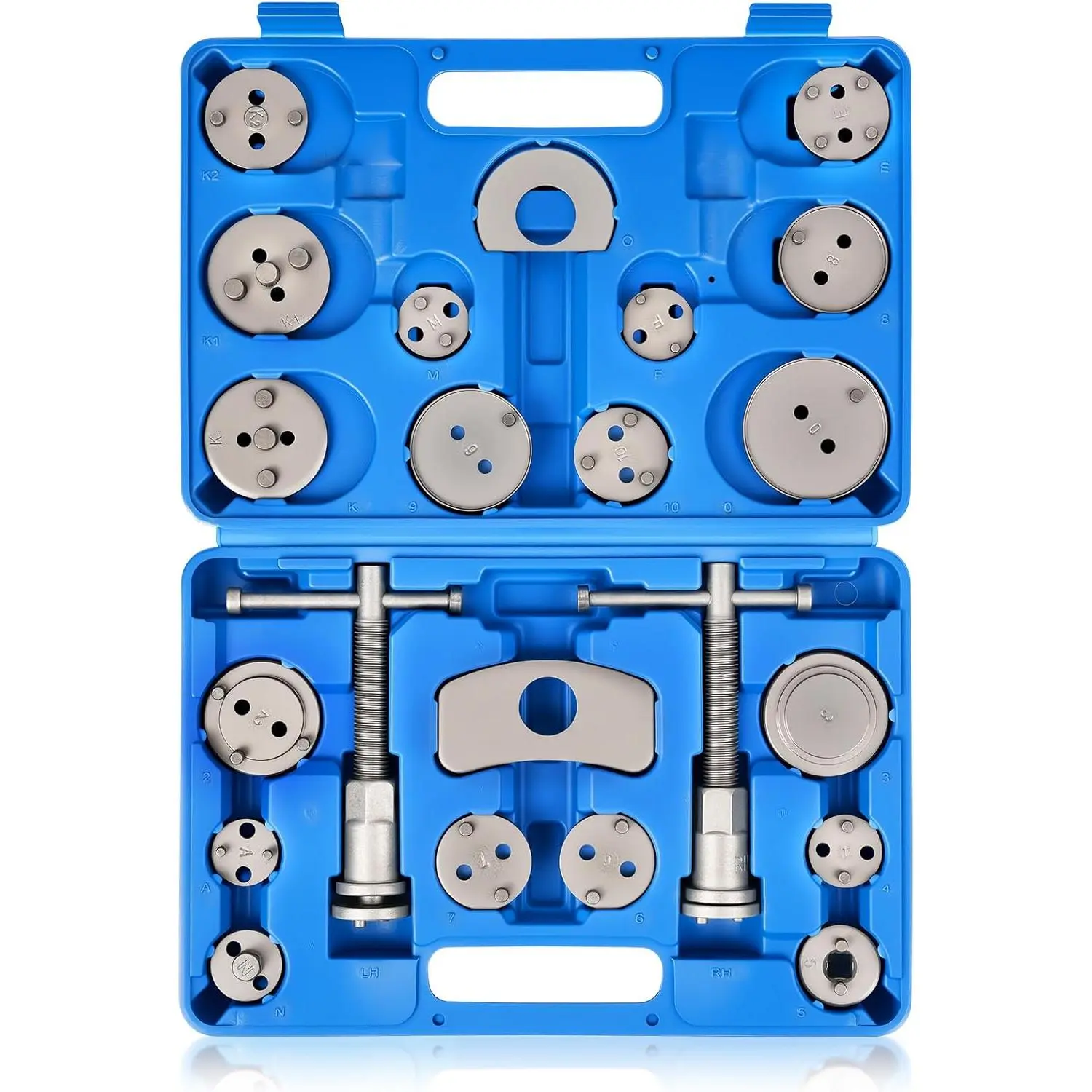22Pcs Disc Brake Caliper Piston Rewind Tool Kit | Precise Piston Compression, Magnetic Head, Compatible with Most Cars, Trucks and 4-Wheel Drive Vehicles
