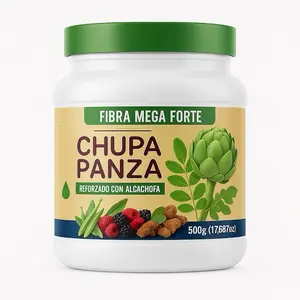 VIRAL POWDER! Chupa Panza Fibra Mega Forte con Alcachofa 500g (17oz) All Natural Ingredients - Suplement Healthcare de Fibra que Apoya la Digestión