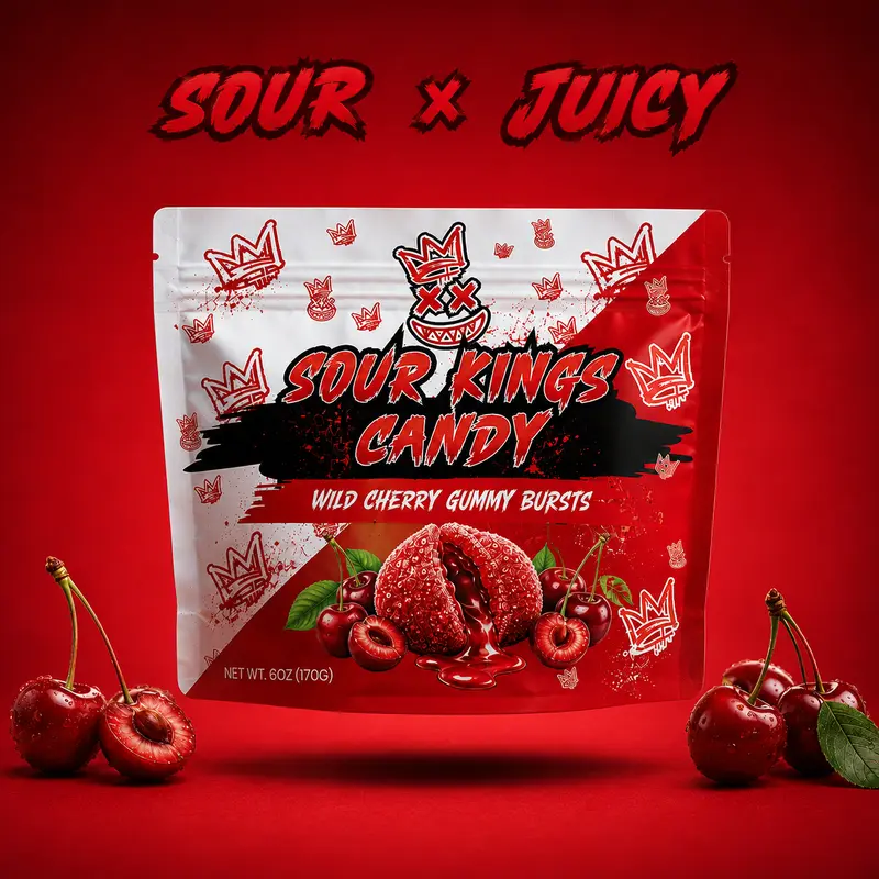 Wild Cherry Sour Bursts - Viral Sour Candy Snack