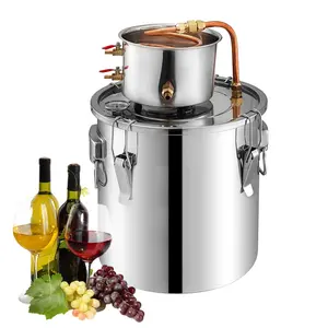 A-FCSA2-18 Alcohol Wine Distiller | 5 Gallon 18L | Moonshine Still | Water Alcohol Distiller | Stainless Steel