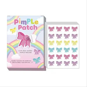 KHAZIX Bow-knot Shaped Acne Patch, 120pcs/box Hydrocolloid Acne Patches for Face, Zit Patch, Skin Care Product for Women & Men