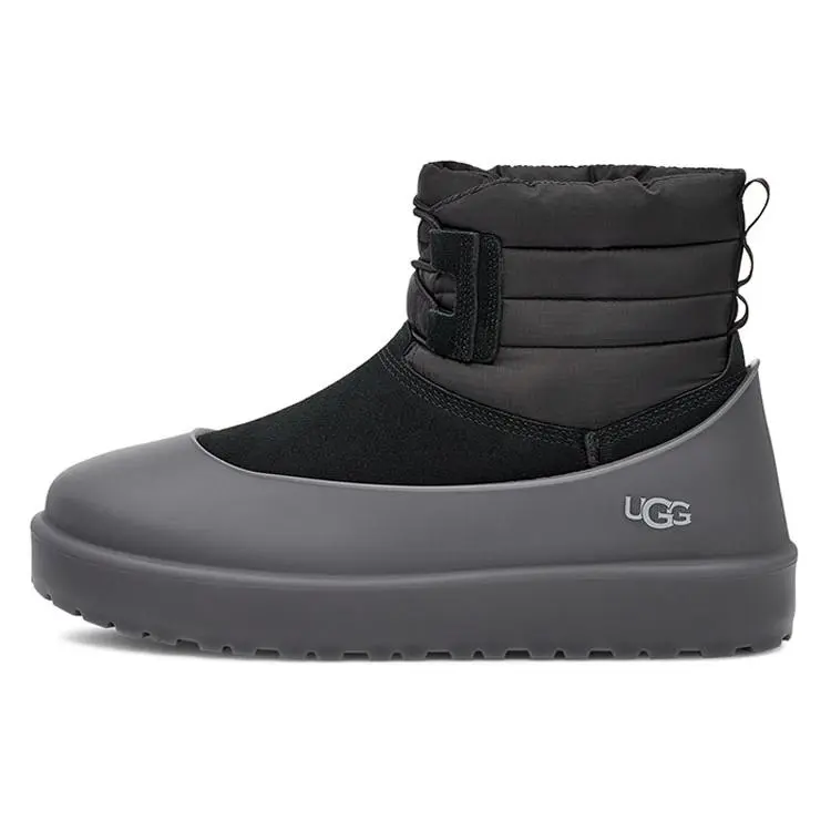UGG Women's Classic Mini Lace-Up Waterproof Durable Solid Rain Sports Boots - Daily Wear Outdoor Walking Shoes, No Excessive Promotional Terms Footwear