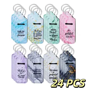 24pcs Bulk Lipstick Holder Keychain Suitable for Lipstick & Lip Gloss Pouches, Portable Lipstick Case with Keychain Attachment for, Travel, Gym, Parties - Compact Holder for Lip Gloss Tubes, Lipstick Pouches