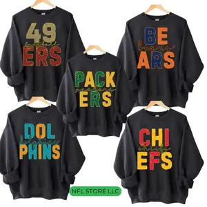 First Down Football Sweatshirt, All Team Football Sports, Cotton Shirt In Black Color, Gift Shirt For Fan Favorite Football Team For Men & Women  ZS