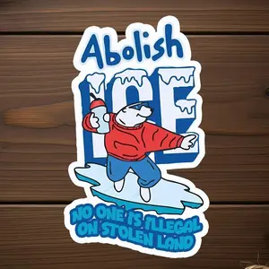Abolish ICE Sticker, No One Is Illegal Decal, Human Rights Activist Vinyl Sticker, resistance art, civic equality, human rights, equality sticker