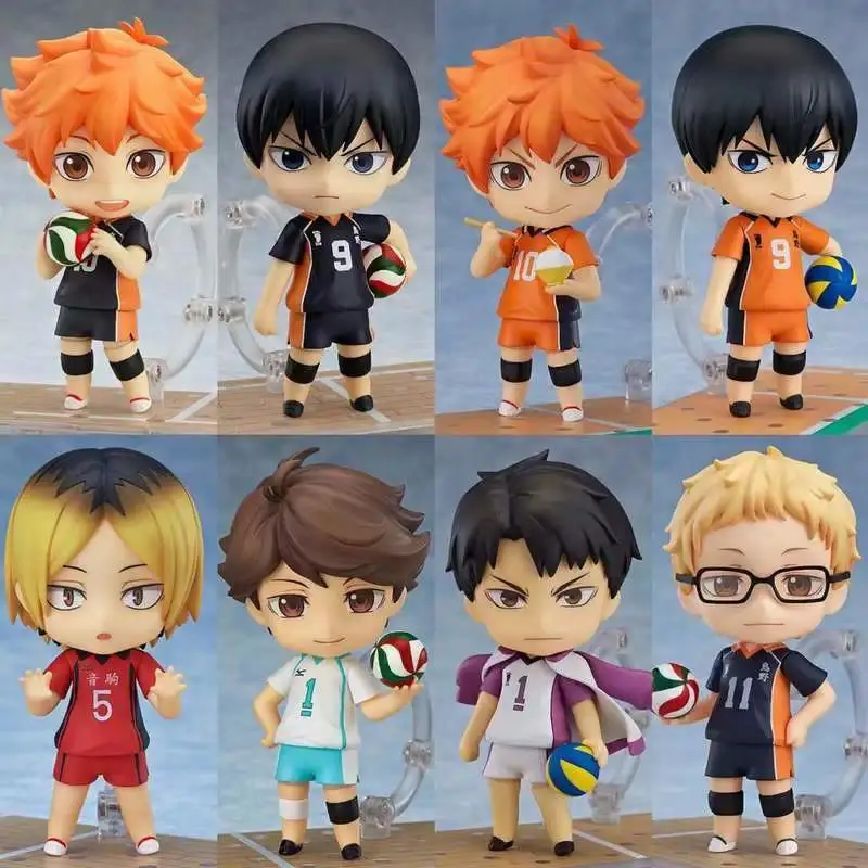 Hot Anime Haikyuu 489# Tobio Kageyama 1411# 461# Hinata Shoyo Figures Decoration Statue Collection Movable Model Doll Toy Gift