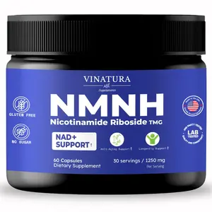 Vinatura NMNH Dihydronicotinamide Mononucleotide & TMG - NAD Supplement for Anti-aging, Vegan, Sugar-Free, Gluten-Free, 1250mg per Serving, Edible Fitness - Longevity Support