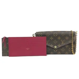 Pre-owned Louis Vuitton Canvas Shoulder Bags Monogram Pochette Félicie Handbag Leather Bags
