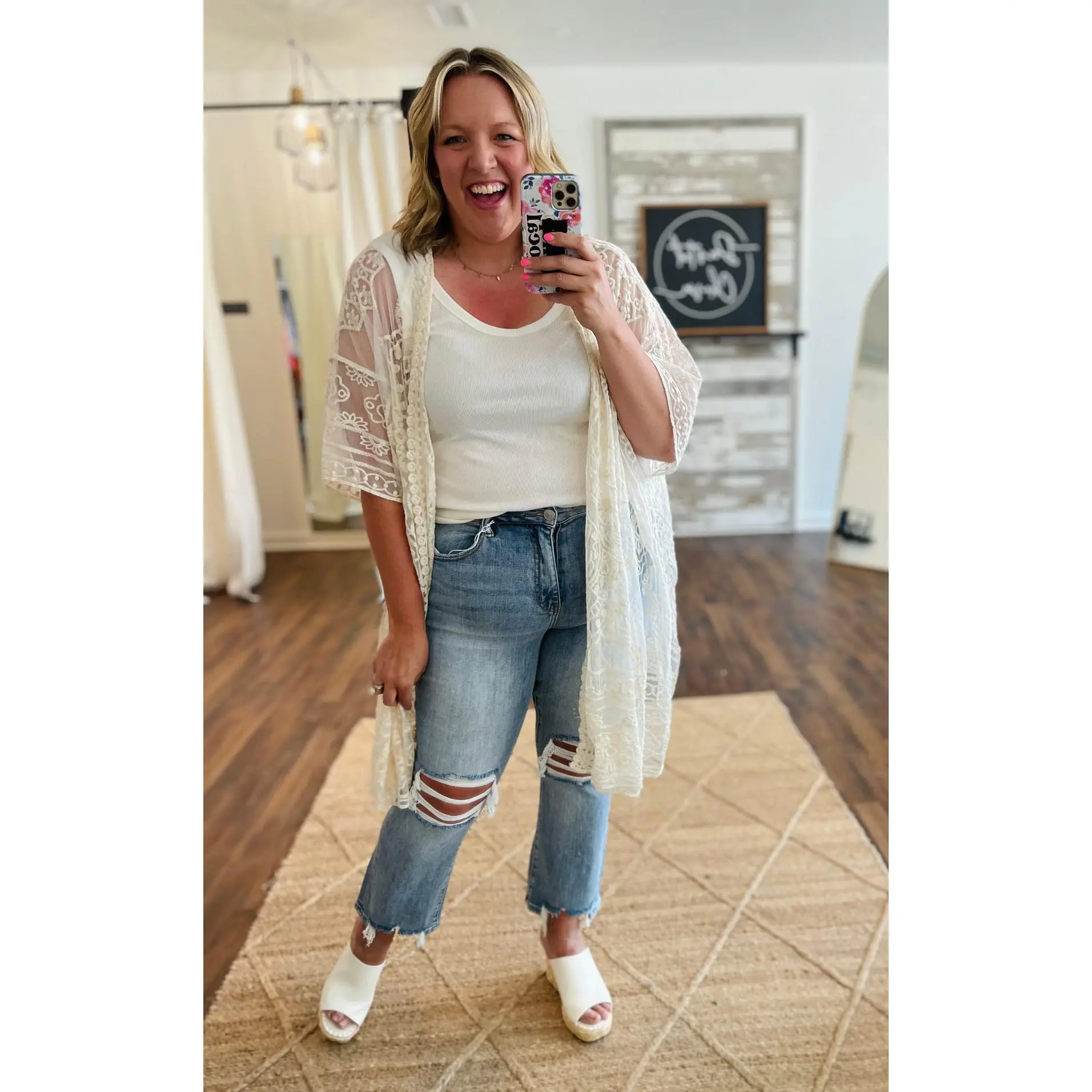 Lovervet Super High Rise Distressed Cropped Kick Flare Jeans (0-22)