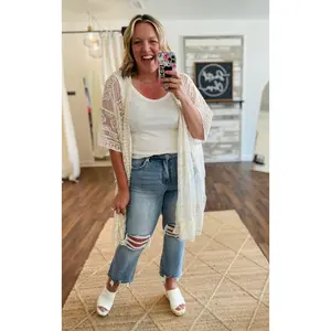 Lovervet Super High Rise Distressed Cropped Kick Flare Jeans (0-22)