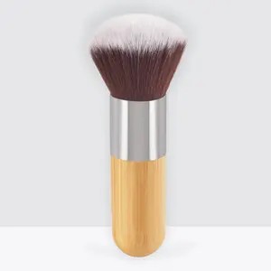Bamboo-Handled Makeup Brush Natural Wood Powder Brush Skin-Refining Eyeshadow Brush Face Mask Brush Setting Brush