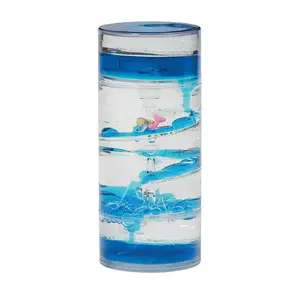 WARM FUZZY Toys (1) Mermaid Spiral Timer - 3 Minutes Liquid Motion Bubbler Timer for Kids - Bubble Drop Hourglass - Fidget Sensory Toys for Prize Box, PTA, Stocking Stuffers