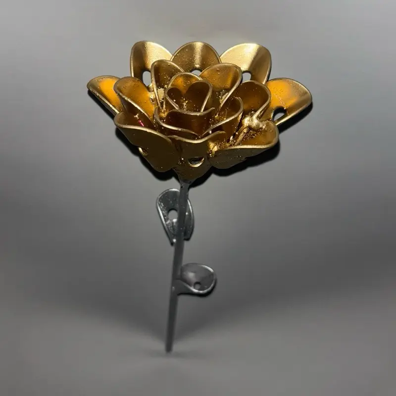 Handmade Welded Washer Metal Rose