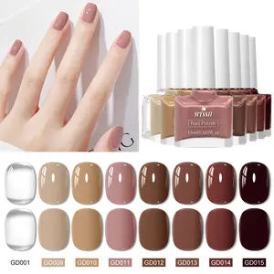 MTSSII 8pcs Colorful Water-Base Nail Polish Set, Finger Nail Polishes, 15ml Red Pink Nude Macaron Color Peelable Air Dry Nail Art Polish, No Need Lamp, for Home Salon Manicure Women Girls Gift Nail Care, Nail Liquid