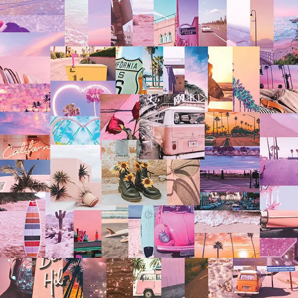 50pcs Sunshine Landscape Series Stickers, Creative Multi-purpose Stickers, Scrapbook Accessories, For DIY Craft Decoration And Hand Account, Diary Sticker, Scene Stickers, Aesthetic Stickers, Scenes Stickers