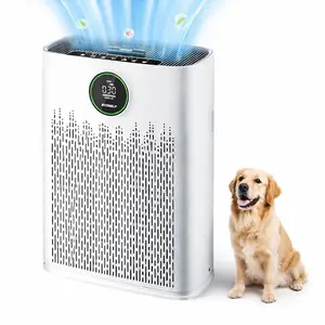 【2026 New Arrivals】ECOSELF Air Purifiers for Home Large Room, Cover Up to 2400 Ft² with True HEPA Filter, Smart Mode, PM2.5 Air Quality Display, 22dB Sleep Mode, Aromatherapy with 2X-Purification & 360°Air Outlet, HAP603, White