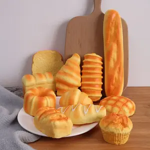 Squishy Food Creative Simulation Bread Sensory Toys Toast Donuts Slow Rebound Squeeze Anti Stress Relief Toys Desktop Decoration