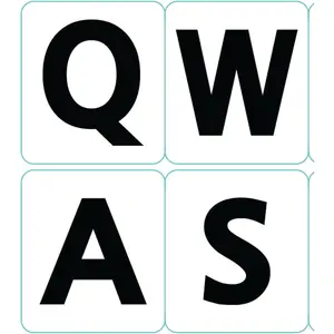 English US Large Letters Keyboard Stickers Non Transparent White Background (Upper Case)
