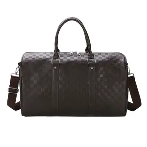 Pu Leather Luggage Travel Tote Bag Large Capacity Gym Bag Portable Travelling Bag