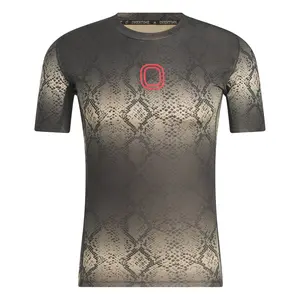 adidas Mens Overtime Graphic Crew Neck Short Sleeve Casual Tops Casual - Brown