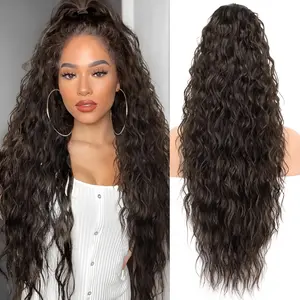 NOKOARI 30 Inch Curly Ponytail Extension Synthetic Wavy Hairpiece with Claw Clip for Natural Daily Wear & Everyday Elegance