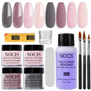 Acrylic Nail Kit for Beginners, Acrylic Nails Kit, 1 Box Professional 4 Colors Nail Art Tools for DIY Salon-quality Extensions, Nail Art Kit for Women & Girls, Nail Art Set