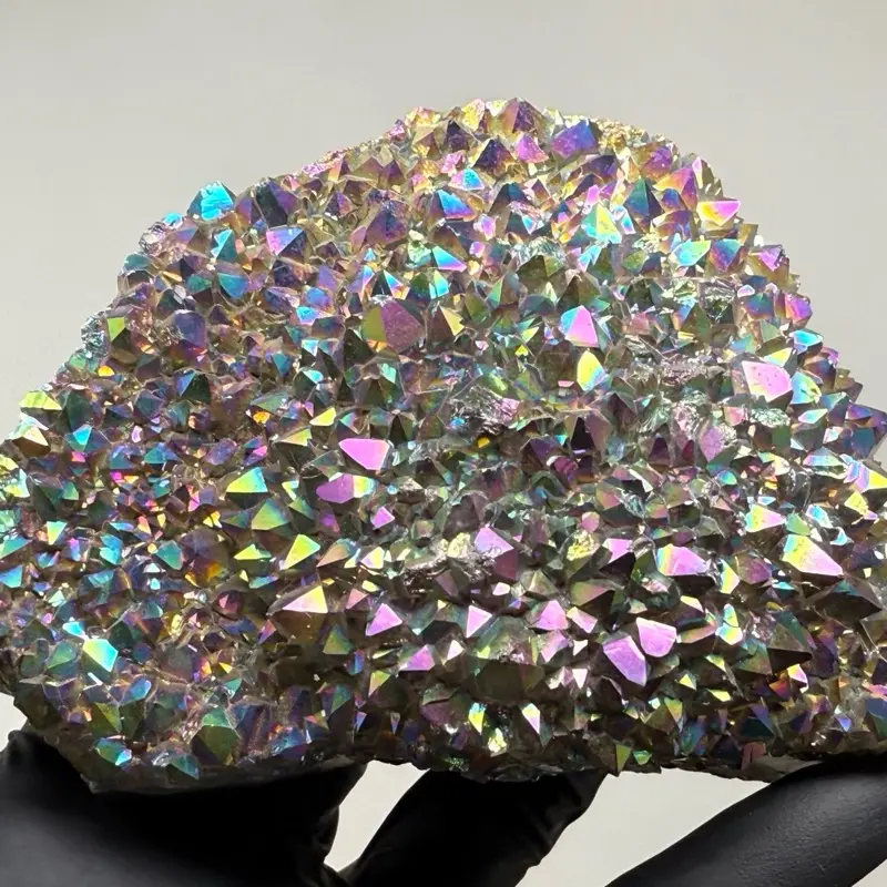 5.0” inch Titanium Aura Amethyst Cluster Specimen