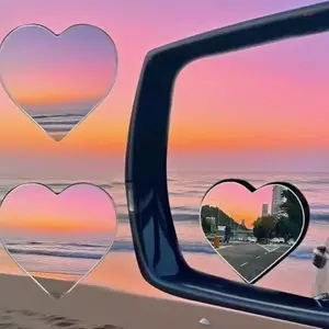 Heart-Shaped/round Car Blind Spot Mirror Set, 360 Degree Wide Angle Convex Mirror, Car Rearview Mirrors, Car Exterior Accessories, Parking Accessories, Car Side Mirror