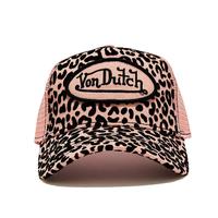 Pink Cheetah Velvet Trucker Hat