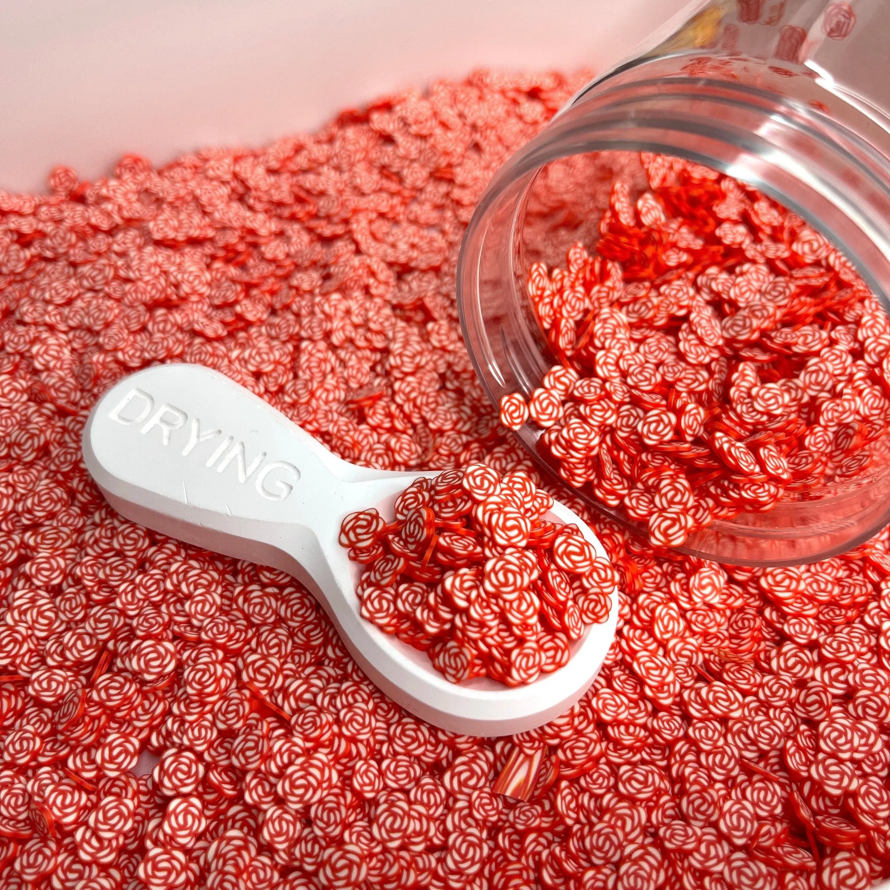 5MM Red Rose, Floral Polymer Clay Sprinkle (NOT EDIBLE) D29-06