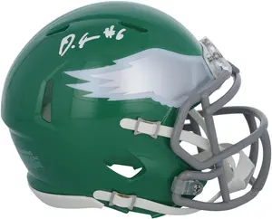 DeVonta Smith Philadelphia Eagles Autographed Alternate Kelly Green Speed Mini Helmet - Fanatics Authentic Certified