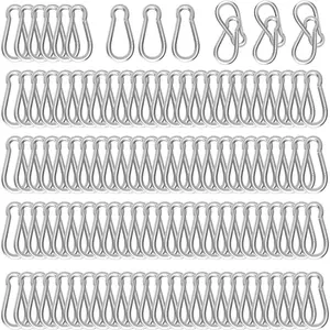 50-Pack M8 Carabiners Clip Heavy Duty Spring Snap Hook, 3Inch Galvanized Steel Carabiner, Safety Quick Links Snap Hooks, Spring Clips for Swing Hammock Camping  Outdoor