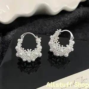 Bohemian Hollow Flower Basket Earrings for Women - Hollow Design Suitable for Festivals, Parties & Daily Wear, Delicate Statement Jewelry, Retro Gift for Weddings, Valentine' Day, Year-Round