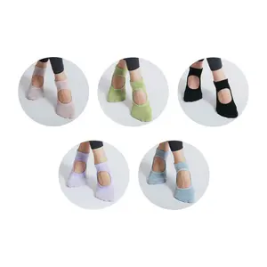 Non-Slip Grip Socks for Pilates & Yoga | Closed Toe, Open Back Design