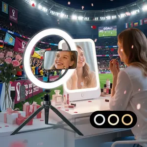 12" Video Light with 7.48" Stand – LED Selfie Ring Light for Phones and Cameras – Adjustable for Makeup, Live Stream, Photography, TikTok, March Madness, World Cup