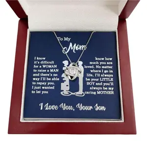 【Mother's Day Gift】Loved Mom Necklace with Infinity Love Heart Pendant - Perfect Birthday or Mother's Day Gift Idea