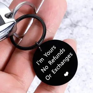 USA SELLER - IM Yours No Refunds Keychain Anniversary Birthday Gift keychain for Boyfriend Husband Men Valentine Day Couple Gift for Fathers Day from Girlfriend Wife Her Colleague Son Christmas Wedding Jewelry
