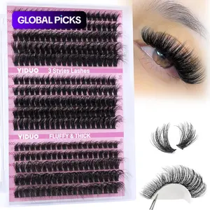 300pcs Fluffy Thick Cluster Lash Extensions 10-18mm, Mixed Length Individual DIY Lash Clusters for At-Home Use, Professional Curl Cluster Lashes for Women Makeup (70P+80P+90P, 10-18mm) #TOP PICKS