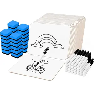 Dry Erase LapBoards,  26 Pack Double Sided 12.5 x 9 Inch Whiteboards with 26 Erasers and 26 Markers, Dry Erase Boards for Students Classroom Teacher Supplies