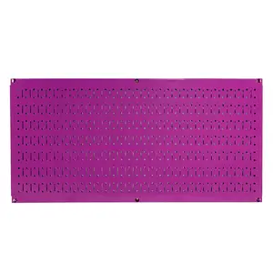 16in x 32in Horizontal Purple Metal Pegboard Tool Board Panel