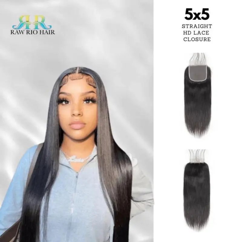 5x5  HD Lace  Closures  By  Raw Rio Hair-