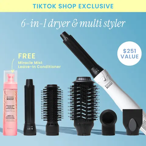 Everlast Airstyler System & Blowout Brush, 6-in-1 Dryer & Multi-Styler with Advanced Airflow Technology, Easy to Use, BondiBoost TikTok Shop Exclusive, FREE Miracle Mist Leave-In Conditioner + Heat Protect