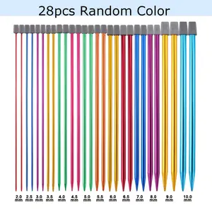 Tunisian crochet hooks and multicolored aluminum Afghan crochet hooks, ranging in size from 2.5 mm to 8.0 mm, are perfect for crocheting scarves, hats, blankets, amigurumi dolls, and all kinds of DIY projects using smooth yarn. This versatile crochet hook