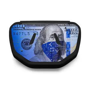 Blue Strips Football Back Plate - Adult