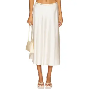 SER.O.YA Tamsin Midi Skirt in Eggshell